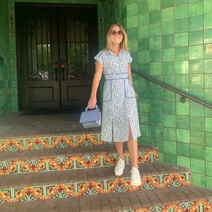 Spring French Casual Women Dresses Midi Dress